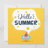 Zomer Watermeloen Wenskaart (Voorkant)