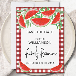 Zomer Watermeloenen Familie Reünie Save The Date Kaart