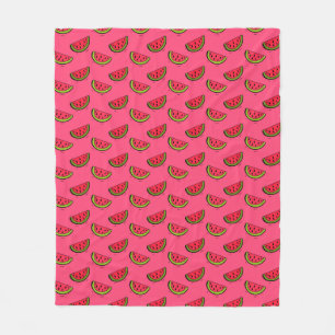 Zomer Watermelon op Roze Patroon Fleece Deken