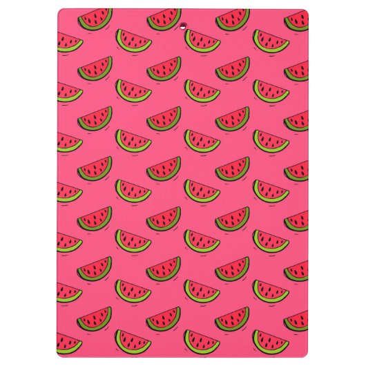 Zomer Watermelon op Roze Patroon Klembord (Achterkant)