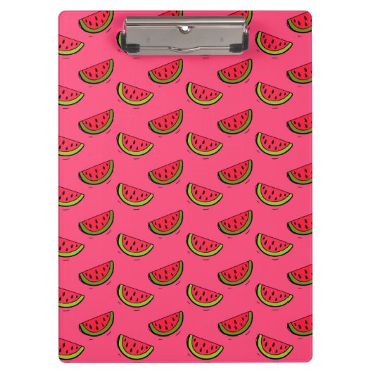 Zomer Watermelon op Roze Patroon Klembord (Voorkant)