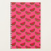 Zomer Watermelon op Roze Patroon Planner (Voorkant)