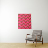 Zomer Watermelon op Roze Patroon Wandkleed (In situ)
