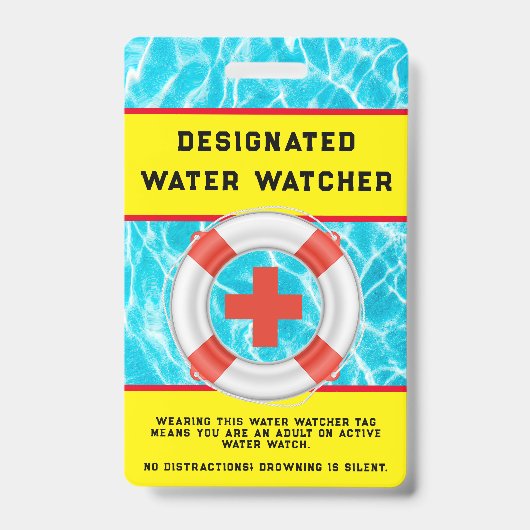 Zomer Waterpool Veiligheid Lifeguard Water Watcher Badge (Voorzijde)