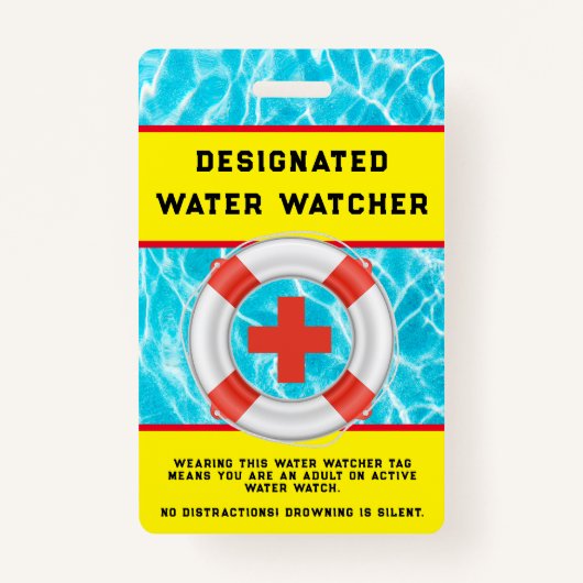 Zomer Waterpool Veiligheid Lifeguard Water Watcher Badge (Voorkant)