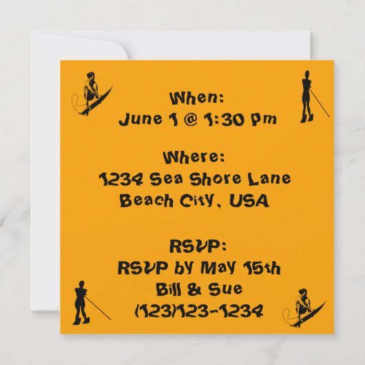 Zomer - watersport kaart (Achterkant)