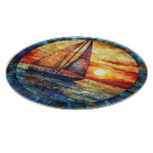 Zomer Waterverf Art Cutting Board Snijplank (Hoek)