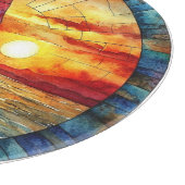 Zomer Waterverf Art Cutting Board Snijplank (Hoek)