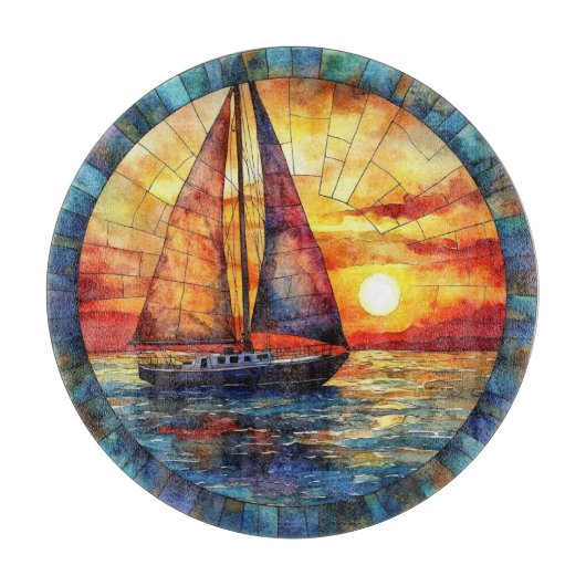 Zomer Waterverf Art Cutting Board Snijplank (Voorkant)