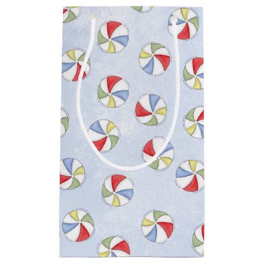 Zomer Waterverf Beach Balls Pattern Klein Cadeauzakje (Voorkant)