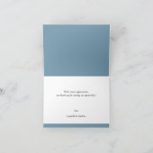 Zomer Waterverf Blauw en Groen Bloemen Huwelijk Bedankkaart (Binnen)