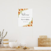 Zomer Waterverf Bloem Bruiloft Bord Poster (Keuken)