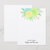 Zomer Waterverf Bloemen Bedankbriefjes Kaart (Voorkant / Achterkant)