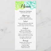 Zomer Waterverf Bloemen Bruiloft Menu Kaarten (Voorkant)