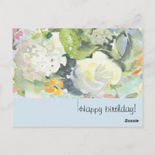 zomer waterverf bloemen kaart