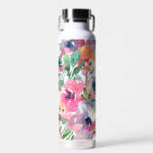 Zomer Waterverf Bloemen Waterfles (Voorkant)