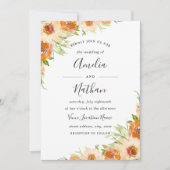 Zomer Waterverf Bloemen Waterverf bruiloft Uitnodi Kaart (Voorkant)