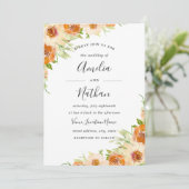 Zomer Waterverf Bloemen Waterverf bruiloft Uitnodi Kaart (Staand voorkant)