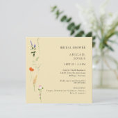 Zomer Waterverf Bloemengeel Vrijgezellenfeest Kaart (Staand voorkant)