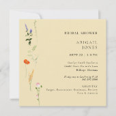 Zomer Waterverf Bloemengeel Vrijgezellenfeest Kaart (Voorkant)