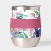 Zomer Waterverf Bloemige Monogram Naam (Links)