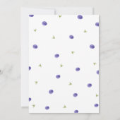Zomer Waterverf Blueberry Baby shower Kaart (Achterkant)
