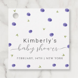 Zomer Waterverf Blueberry Boerderij Baby shower Bedankjes Labels