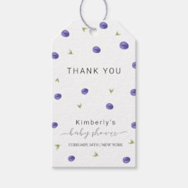 Zomer Waterverf Blueberry Boerderij Baby shower Cadeaulabel