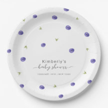 Zomer Waterverf Blueberry Boerderij Baby shower