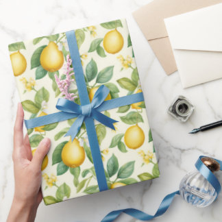 Zomer Waterverf Citroen Cadeaupapier