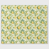 Zomer Waterverf Citroen Cadeaupapier (Vlak)