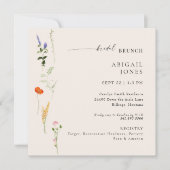 Zomer Waterverf Floral Bridal Brunch Kaart (Voorkant)