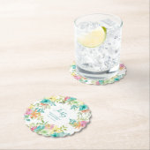 Zomer Waterverf Floral Custom 40e Verjaardag Kartonnen Onderzetters (Insitu)