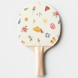 Zomer Waterverf Leuke Patroon Tafeltennisbatje