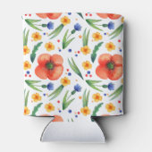 Zomer waterverf moeder van de bruid floral blikjeskoeler (Achterkant)