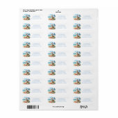 Zomer Waterverf Muis op het strand Etiket (Full Sheet)