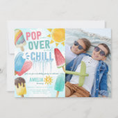 Zomer Waterverf Popsicle Birthday Party Kaart (Voorkant)