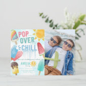 Zomer Waterverf Popsicle Birthday Party Kaart (Staand voorkant)