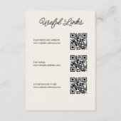 Zomer Waterverf strand bruiloft details QR-code Informatiekaartje (Achterkant)