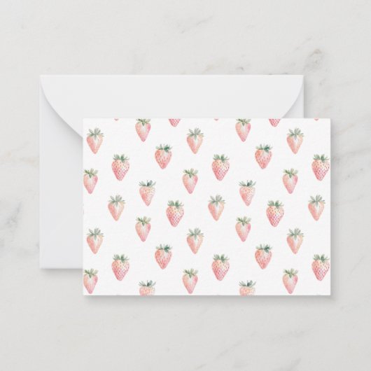 Zomer Waterverf Strawberry Ouderschap Advies Notitiekaartje (Achterkant)