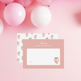 Zomer Waterverf Strawberry Ouderschap Advies Notitiekaartje