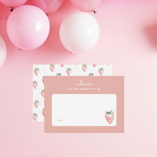 Zomer Waterverf Strawberry Ouderschap Advies Notitiekaartje