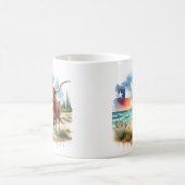 Zomer Waterverf Texas Long Horn Koffiemok (Center)