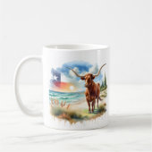 Zomer Waterverf Texas Long Horn Koffiemok (Links)
