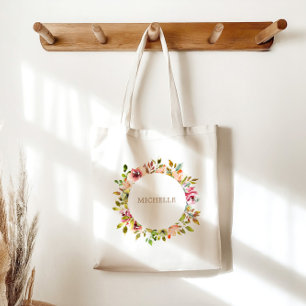 Zomer Waterverf Tuin Bloemen Elegant Tote Bag