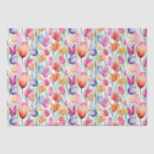 Zomer Waterverf Tulp Tissue Papier