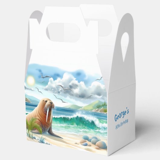 Zomer Waterverf Walrus Bedankdoosjes (Geopend)