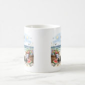 Zomer Waterverf wasbeer op het strand Koffiemok (Center)