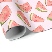 Zomer Waterverf Watermeloen Slices Cadeaupapier (Rol Hoek)