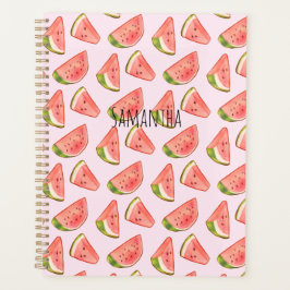 Zomer Waterverf Watermeloen Slices Planner